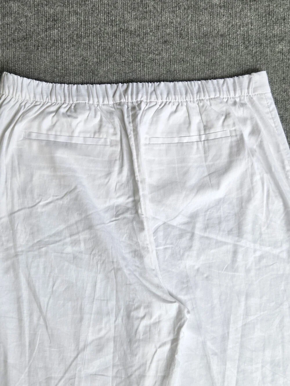 Banana Republic Hayden Wide Leg High-Rise Linen Blend White Pants Size-XL